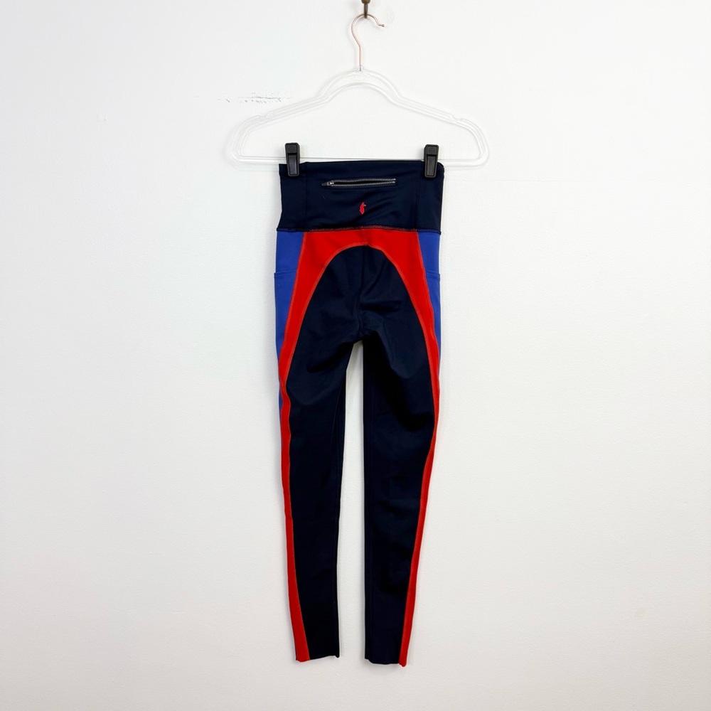 Cotopaxi Roso High Rise Colorblock Performance Leggings XS Blue Red Running - Picture 4 of 7